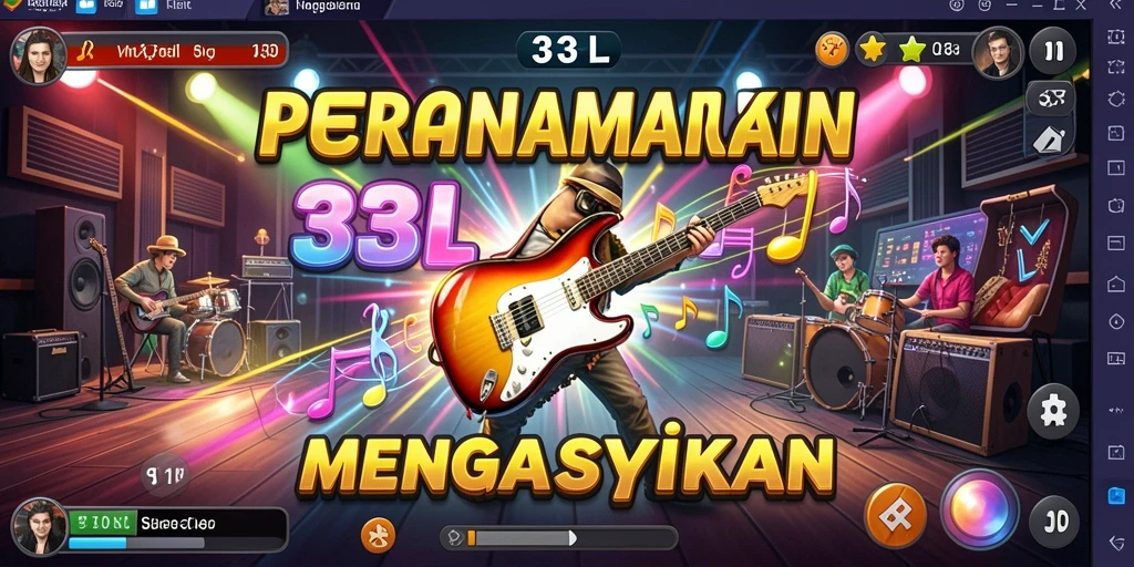 Tampilan gameplay seru dari aplikasi musik 33L.