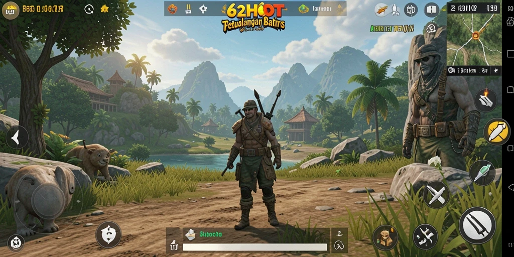 Screenshot gameplay 62HOT menampilkan petualangan Open World yang menakjubkan.