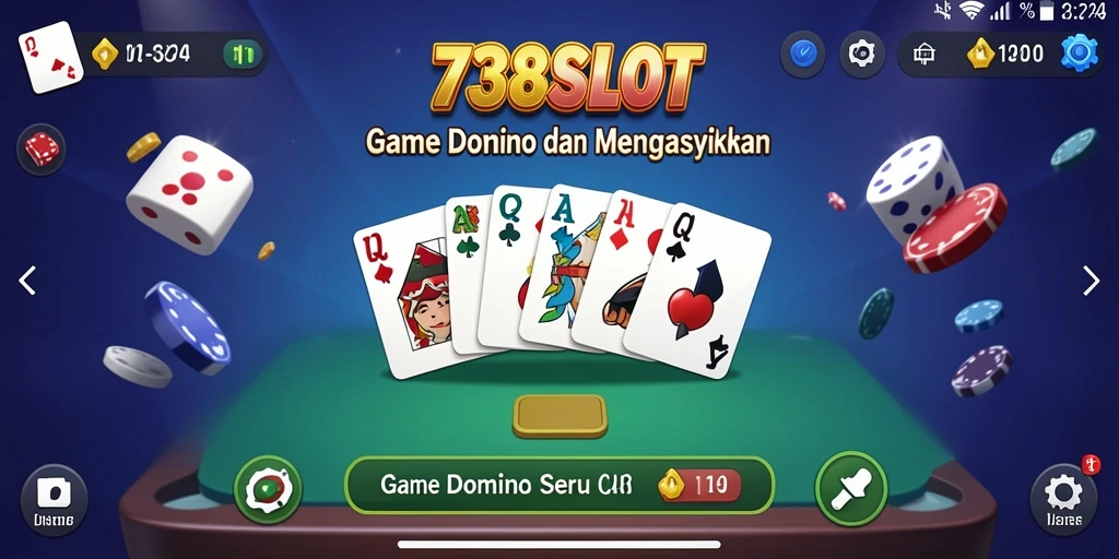 Tampilan gameplay seru dalam 738SLOT dengan berbagai mode Domino.