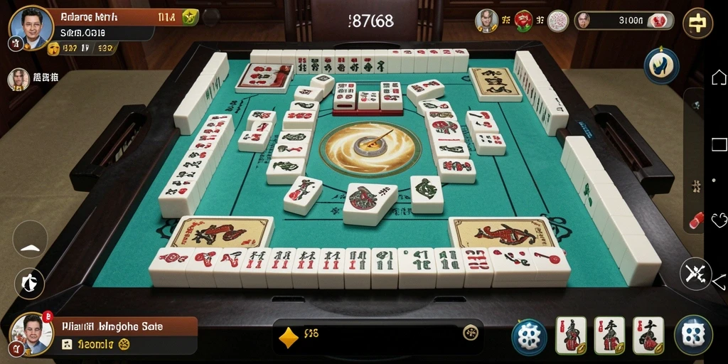 Tampilan gameplay Mahjong yang seru dan menantang di 8768.