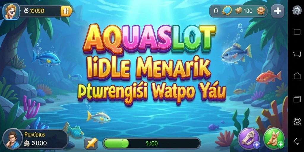 Screenshot gameplay AQUASLOT yang menampilkan aksi menarik dalam permainan Idle.