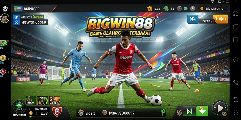 Screenshot BIGWIN88 menampilkan momen seru dalam pertandingan olahraga.