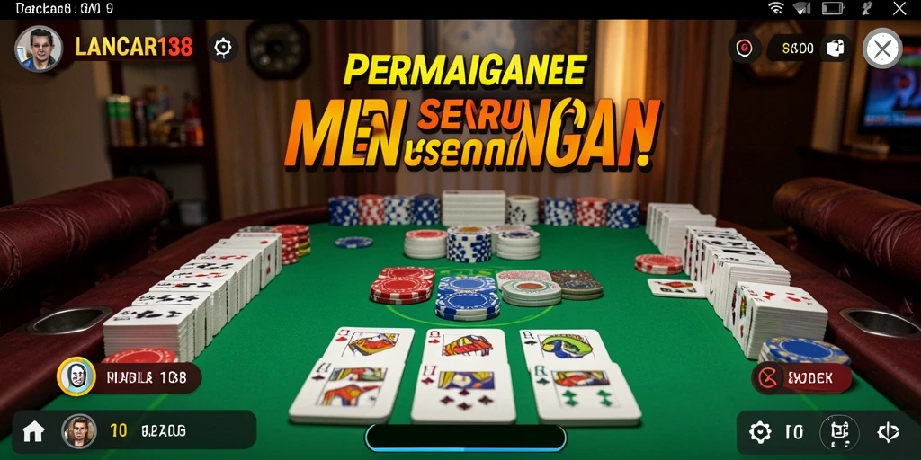 Screenshot LANCAR138 menampilkan gameplay seru Gaple dengan pemain yang aktif.