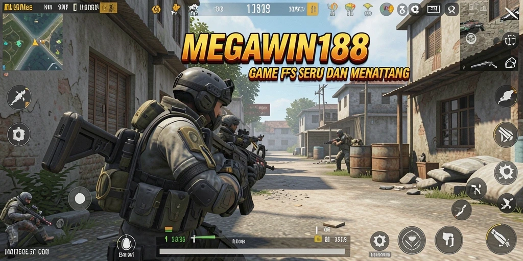 Screenshot gameplay MEGAWIN188 yang menunjukkan aksi seru FPS.