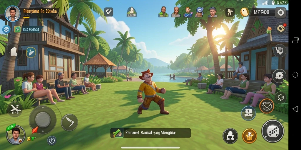 Tampilan gameplay MPO08 yang menghibur dan penuh warna.